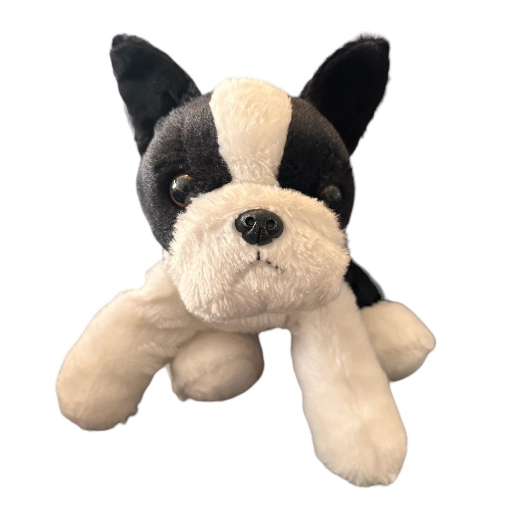 Aurora Adorable Flopsie Buster Boston Terrier Stuffed Animal Floppy Plush 12” LN